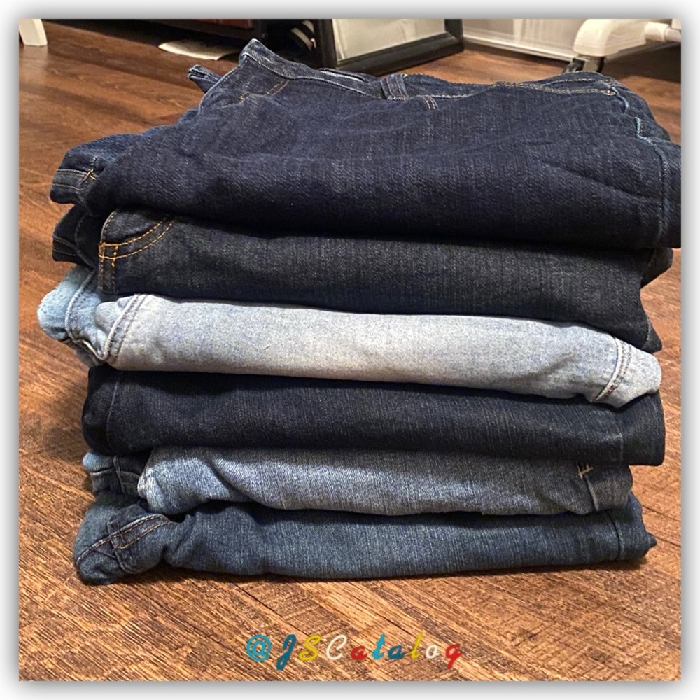 Bundle of Multiple Women's Dark and Light Blue Jeans